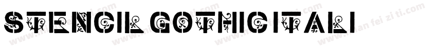 Stencil Gothic Itali字体转换